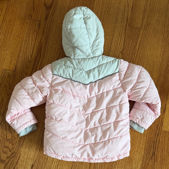 Eddie Bauer Light Pink and Gray Puffer Jacket - Picture 2 of 5